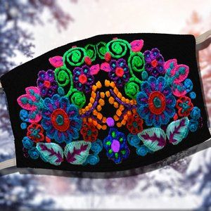 Faux-Chet Crochet Floral Mask